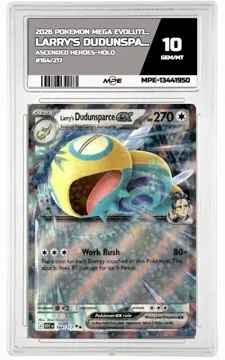 2026 POKEMON MEGA EVOLUTION ASCENDED HEROES-HOLO #164/217 Larry's Dudunsparce EX MPE 10 GEM/MT — graded card up for auction