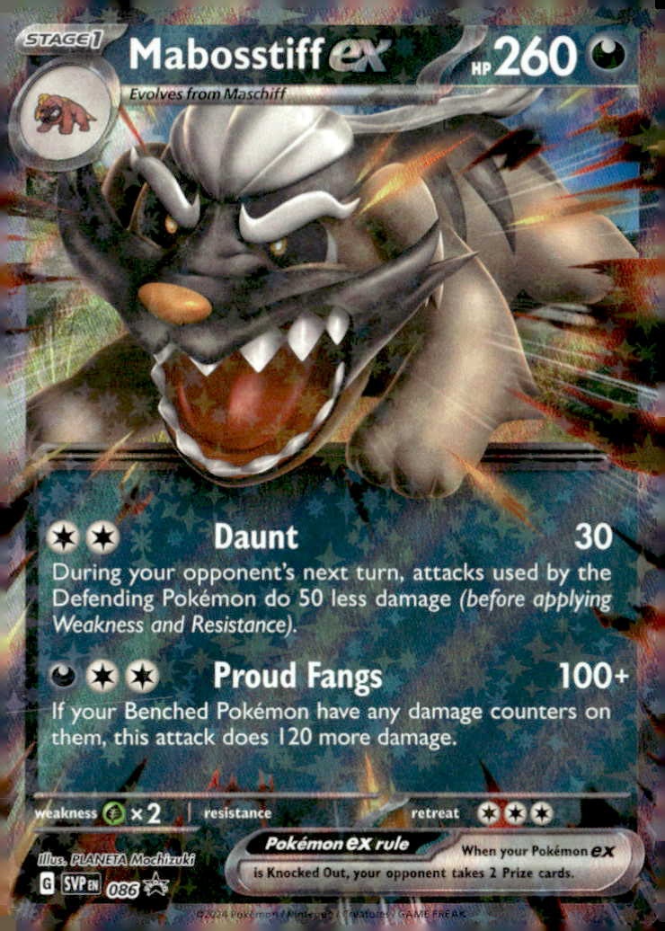 2022 Pokemon Scarlet And Violet Mabosstiff Ex graded slab