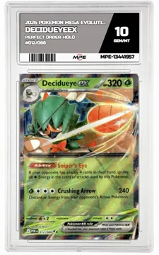 2026 POKEMON MEGA EVOLUTION PERFECT ORDER-HOLO #012/088 DecidueyeEX MPE 10 GEM/MT — graded card up for auction