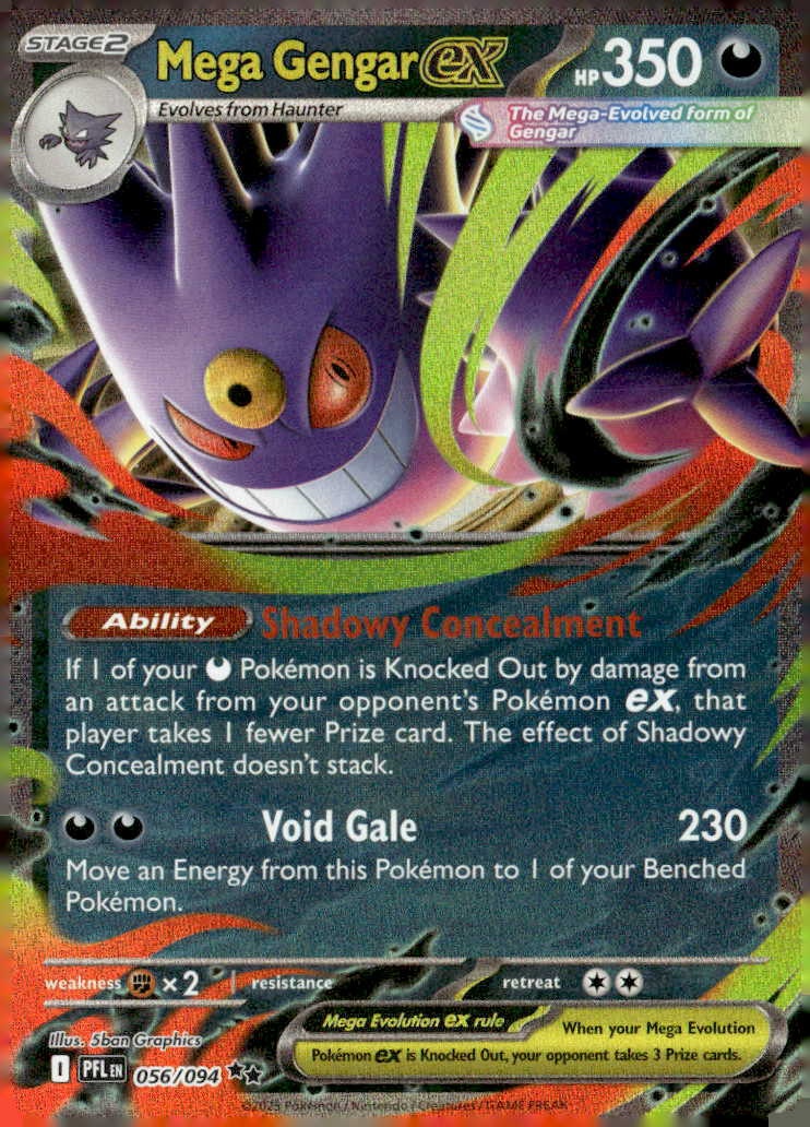 2025 Pokemon Mega Evolution Mega Gengar EX graded slab