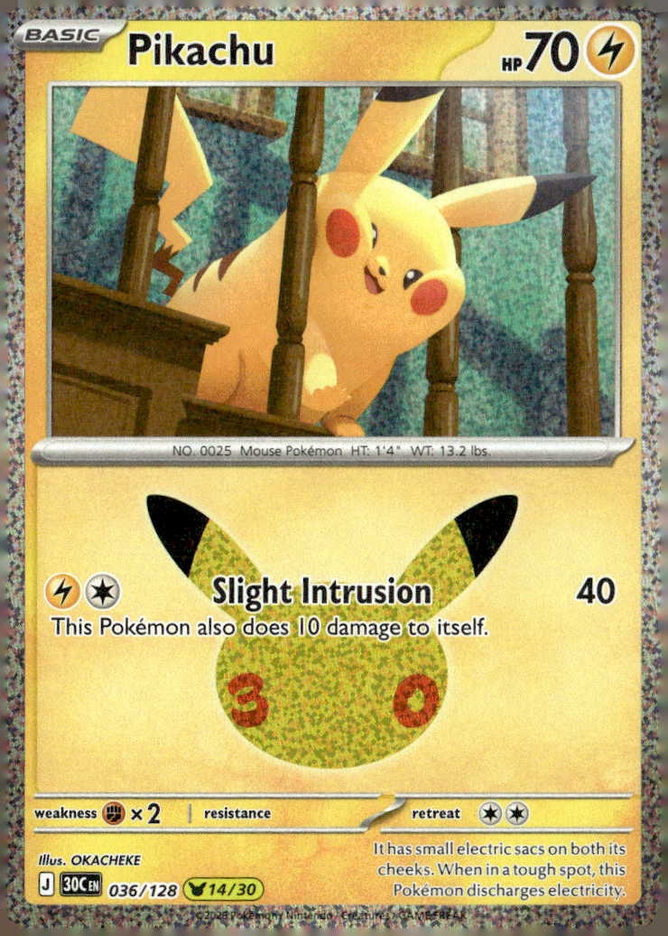 2026 Pokemon 30C En Pikachu graded slab