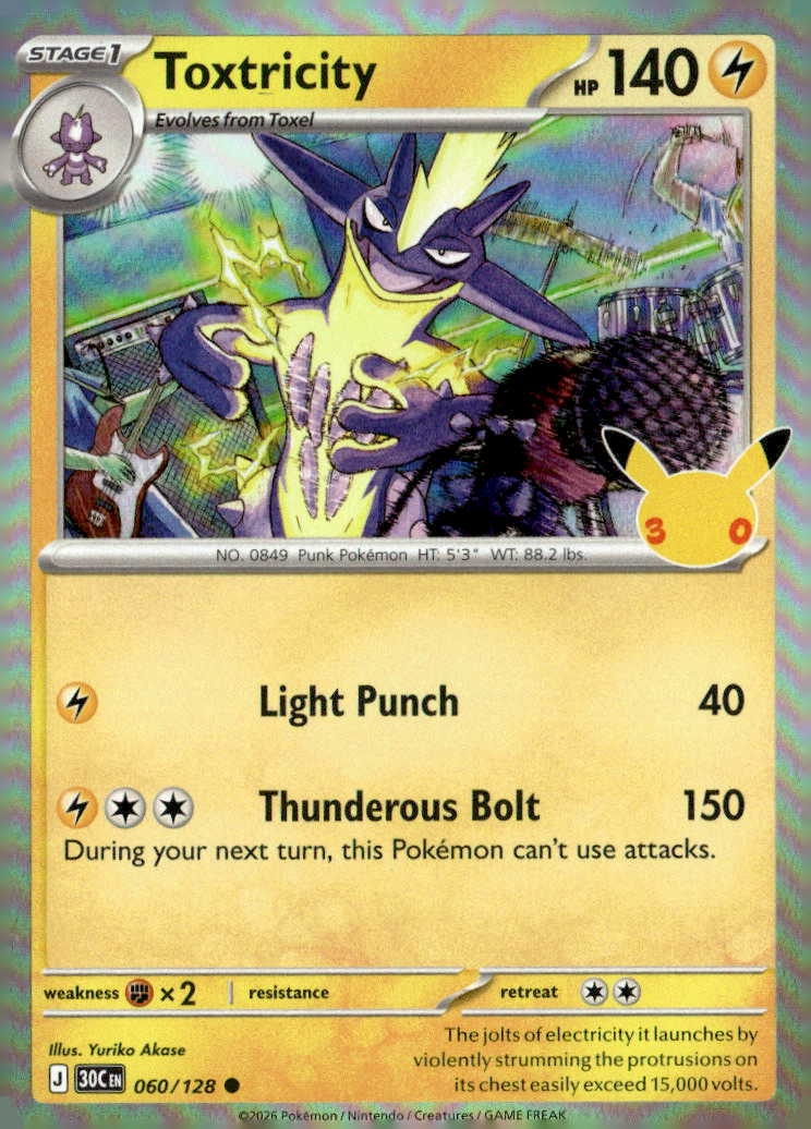 2026 Pokemon 30C En Toxtricity graded slab