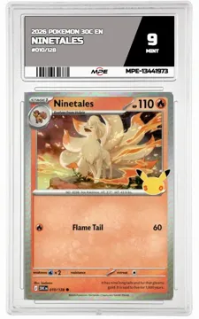 2026 POKEMON 30C EN #010/128 NINETALES MPE 9 MINT — graded card up for auction