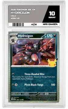 2026 POKEMON 30C EN HOLO #099/128 HYDREIGON MPE 10 GEM/MT — graded card up for auction