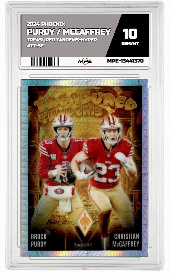 2024 PHOENIX TREASURED TANDEMS-Hyper #TT-SF PURDY / MCCAFFREY MPE 10 GEM/MT — graded card auctioned from the MPE vault
