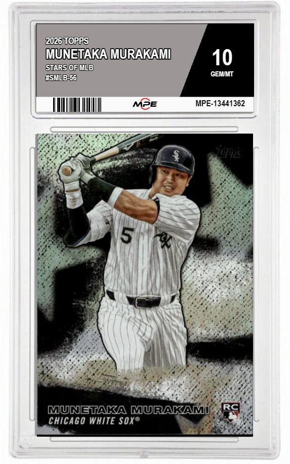 2026 TOPPS STARS OF MLB #SMLB-56 MUNETAKA MURAKAMI MPE 10 GEM/MT — graded card auctioned from the MPE vault