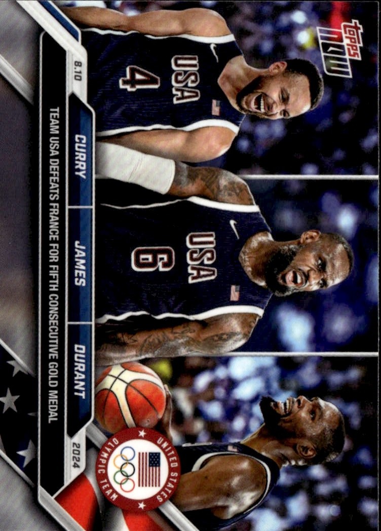 2024 Topps Now Olympics Lebron/Steph/Kevin graded slab