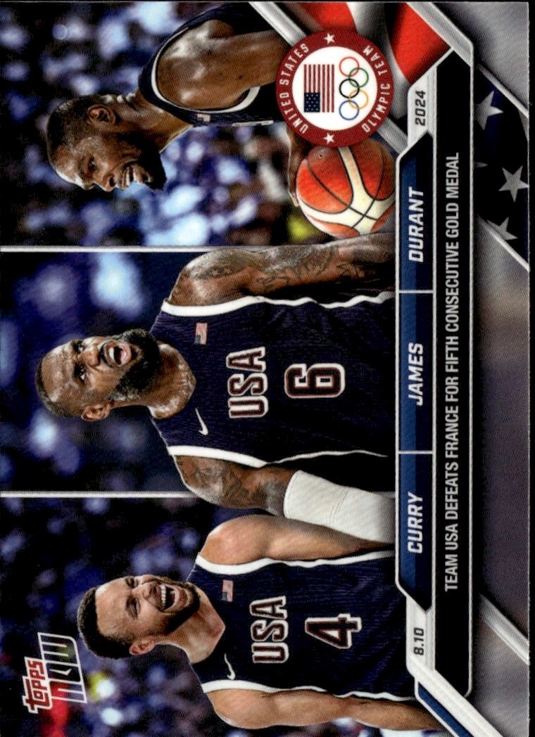 2024 Topps Now Olympics Lebron/Steph/Kevin graded slab