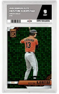 2026 DONRUSS ELITE GREEN DISCO #70 HESTON KJERSTAD MPE 9 MINT — graded card up for auction
