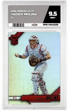 2026 DONRUSS ELITE #7 YADIER MOLINA MPE 9.5 MINT+ — graded card up for auction