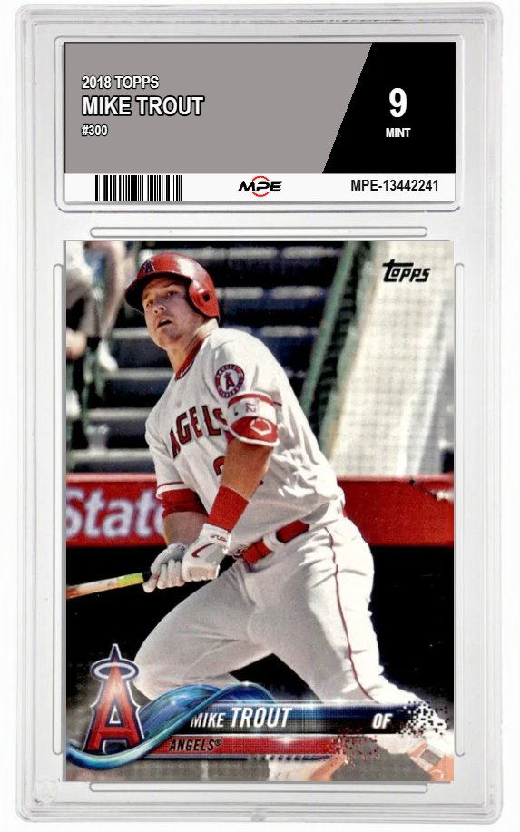 2018 TOPPS #300 MIKE TROUT MPE 9 MINT — graded card auctioned from the MPE vault
