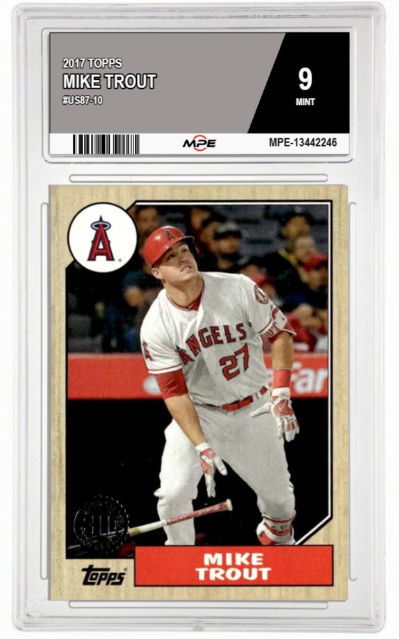 2017 TOPPS #US87-10 MIKE TROUT MPE 9 MINT — graded card auctioned from the MPE vault