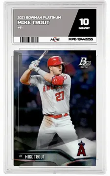 2021 BOWMAN PLATINUM #61 Mike Trout MPE 10 GEM/MT — graded card up for auction