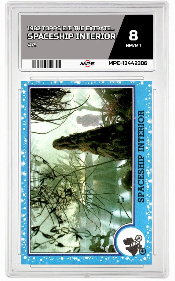 1982 TOPPS E.T. #79 SPACESHIP INTERIOR MPE 8 NM/MT — graded card auctioned from the MPE vault