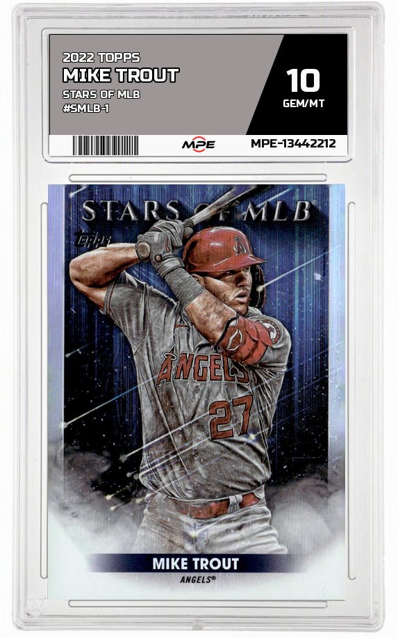 2022 TOPPS STARS OF MLB #SMLB-1 MIKE TROUT MPE 10 GEM/MT — graded card auctioned from the MPE vault