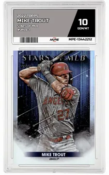 2022 TOPPS STARS OF MLB #SMLB-1 MIKE TROUT MPE 10 GEM/MT — graded card up for auction