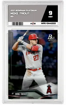 2021 BOWMAN PLATINUM #61 MIKE TROUT MPE 9 MINT — graded card up for auction