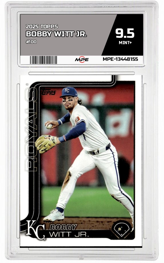 2025 TOPPS #100 BOBBY WITT JR. MPE 9.5 MINT+ — graded card auctioned from the MPE vault