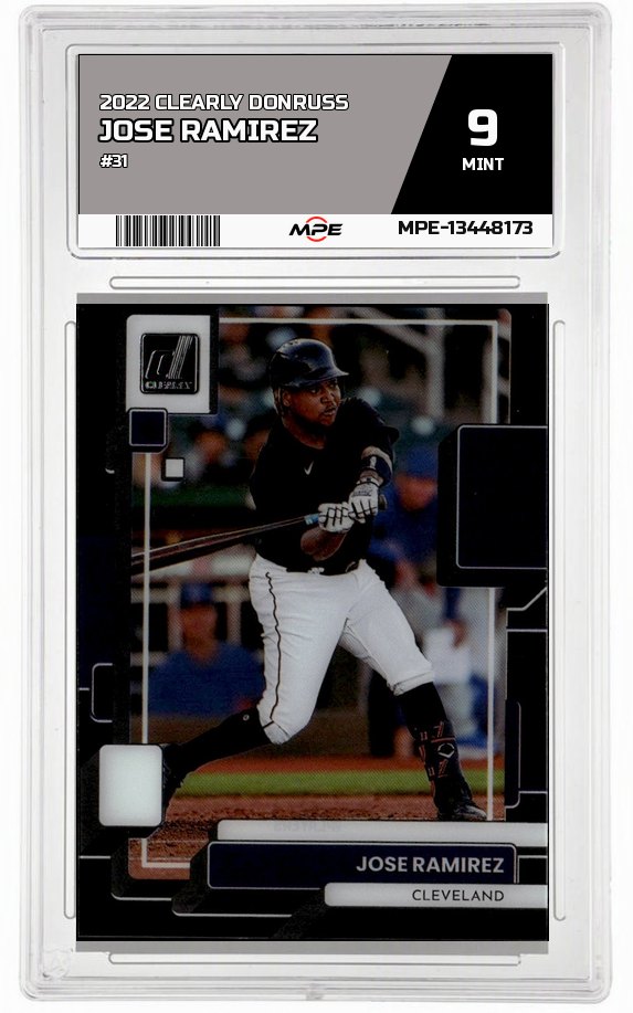 2022 CLEARLY DONRUSS #31 JOSE RAMIREZ MPE 9 MINT — graded card auctioned from the MPE vault