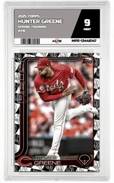 2025 TOPPS SPRING TRAINING #216 HUNTER GREENE MPE 9 MINT — graded card up for auction