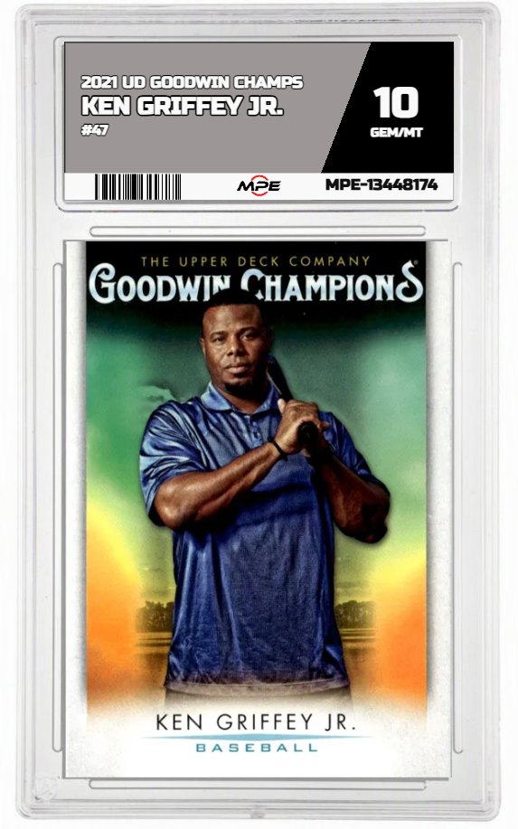 2021 UD GOODWIN CHAMPS #47 KEN GRIFFEY JR. MPE 10 GEM/MT — graded card auctioned from the MPE vault
