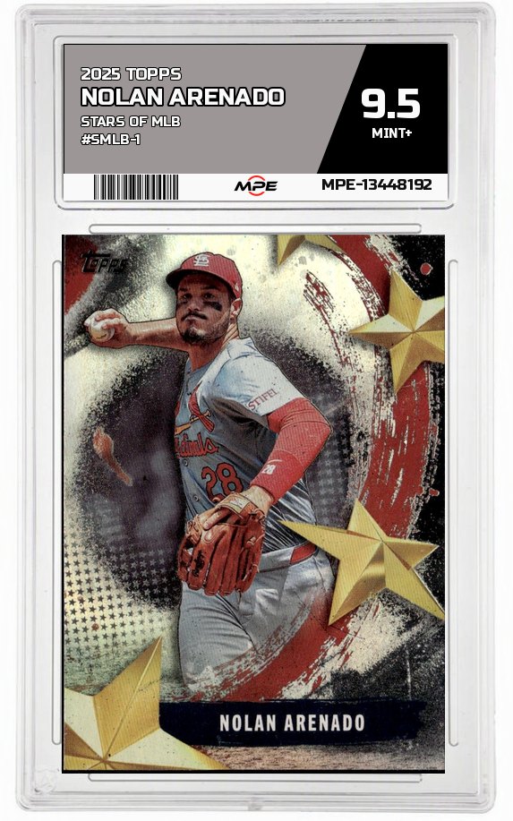 2025 TOPPS STARS OF MLB #SMLB-1 NOLAN ARENADO MPE 9.5 MINT+ — graded card auctioned from the MPE vault