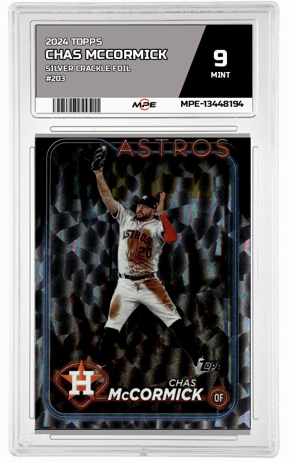 2024 TOPPS Silver Crackle Foil #203 CHAS MCCORMICK MPE 9 MINT — graded card auctioned from the MPE vault