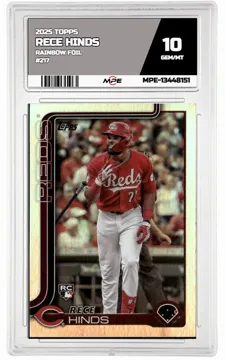 2025 TOPPS RAINBOW FOIL #217 RECE HINDS MPE 10 GEM/MT — graded card up for auction