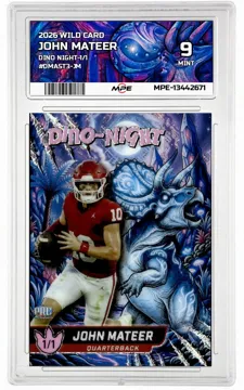2026 WILD CARD DINO NIGHT-1/1 #DMAST3-JM JOHN MATEER MPE 9 MINT — graded card up for auction