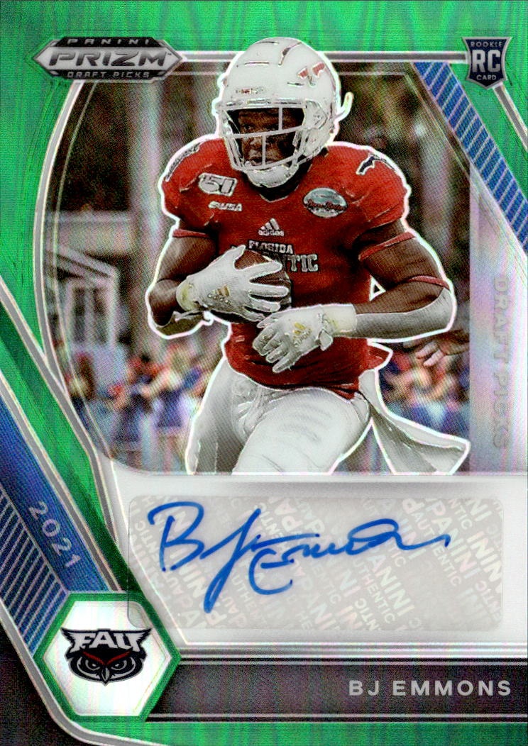 2021 Prizm Draft Picks Bj Emmons graded slab