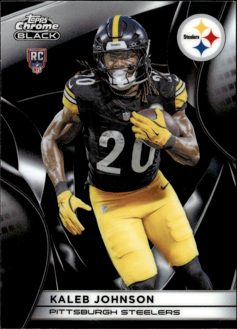 2025 Topps Chrome Black Kaleb Johnson graded slab