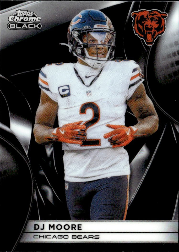 2025 Topps Chrome Black Dj Moore graded slab