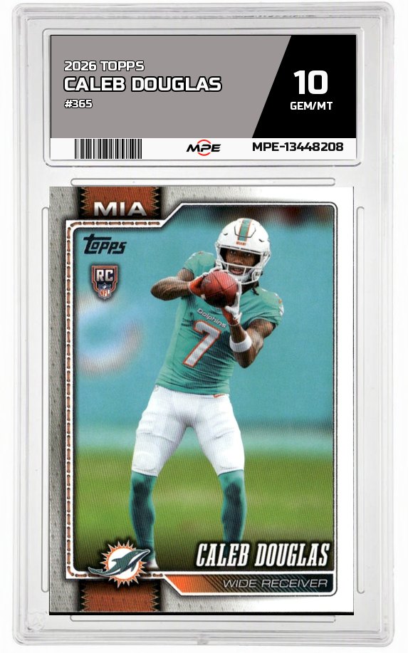 2026 TOPPS #365 CALEB DOUGLAS MPE 10 GEM/MT — graded card auctioned from the MPE vault
