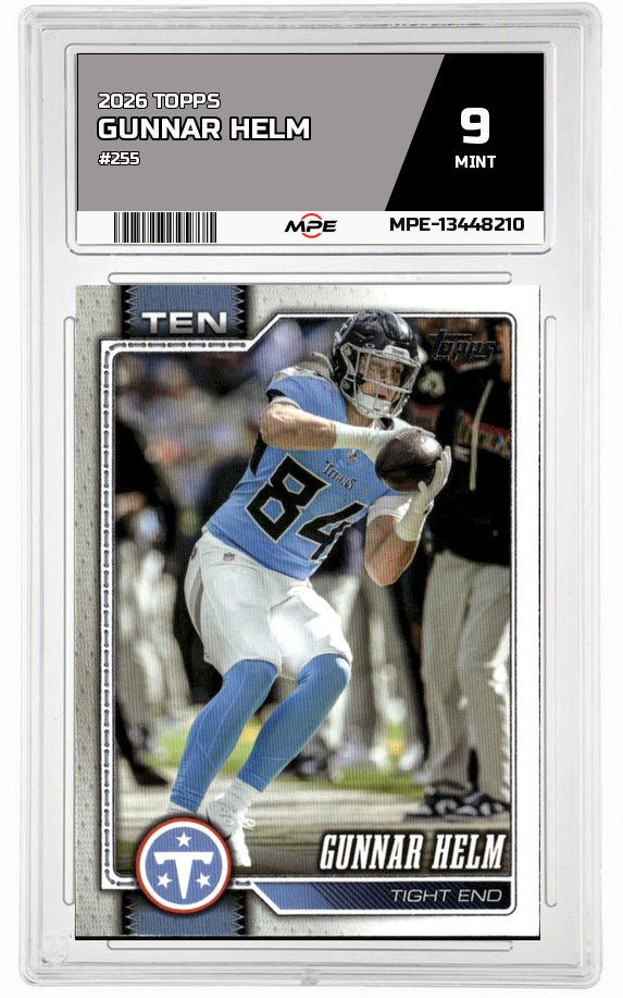 2026 TOPPS #255 GUNNAR HELM MPE 9 MINT — graded card auctioned from the MPE vault