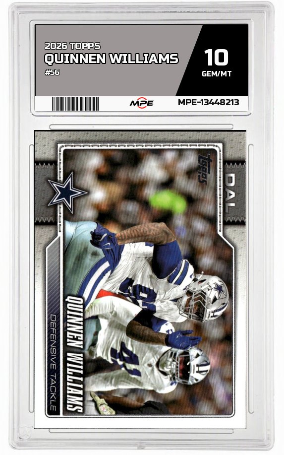 2026 TOPPS #56 QUINNEN WILLIAMS MPE 10 GEM/MT — graded card auctioned from the MPE vault