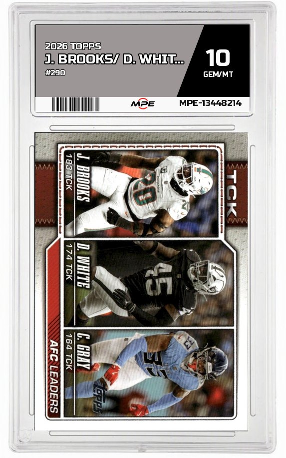 2026 TOPPS #290 J. BROOKS/ D. WHITE/ C. GRAY MPE 10 GEM/MT — graded card auctioned from the MPE vault