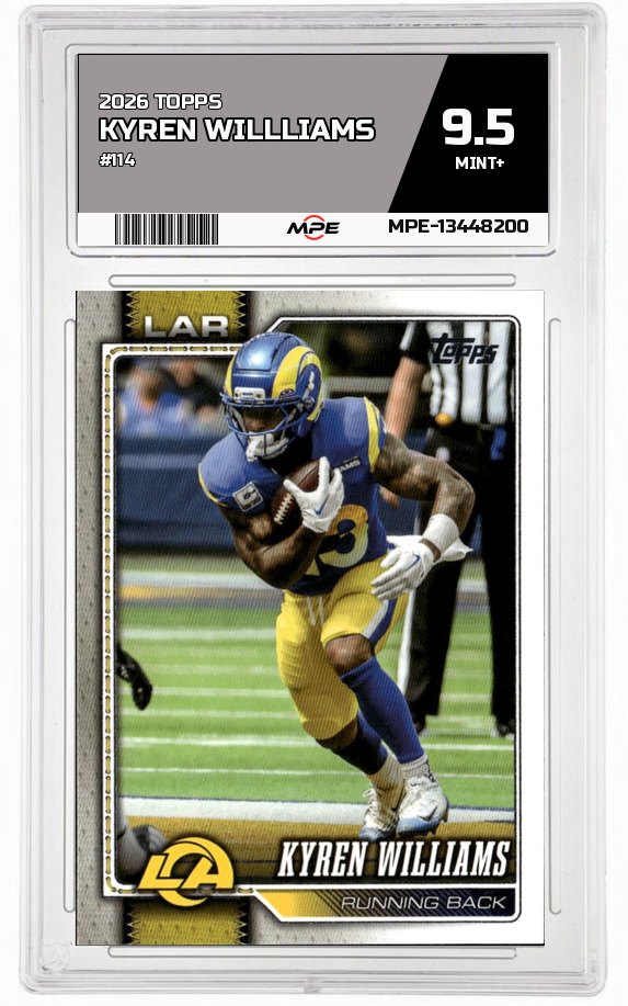 2026 TOPPS #114 KYREN WILLLIAMS MPE 9.5 MINT+ — graded card auctioned from the MPE vault