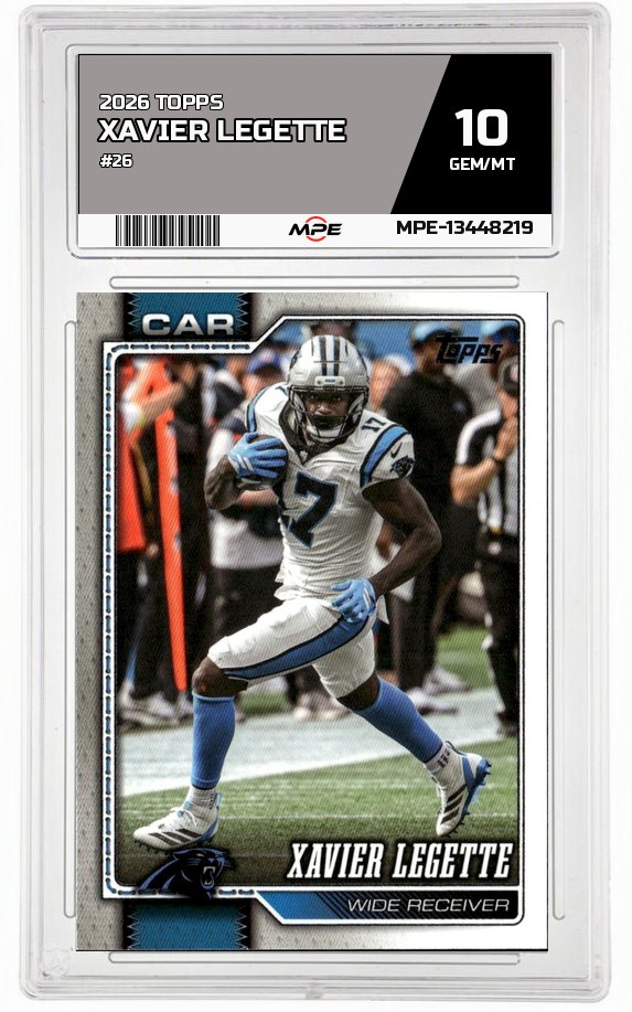 2026 TOPPS #26 XAVIER LEGETTE MPE 10 GEM/MT — graded card auctioned from the MPE vault