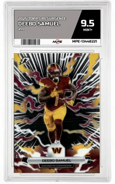 2025 TOPPS RESURGENCE #99 DEEBO SAMUEL MPE 9.5 MINT+ — graded card up for auction