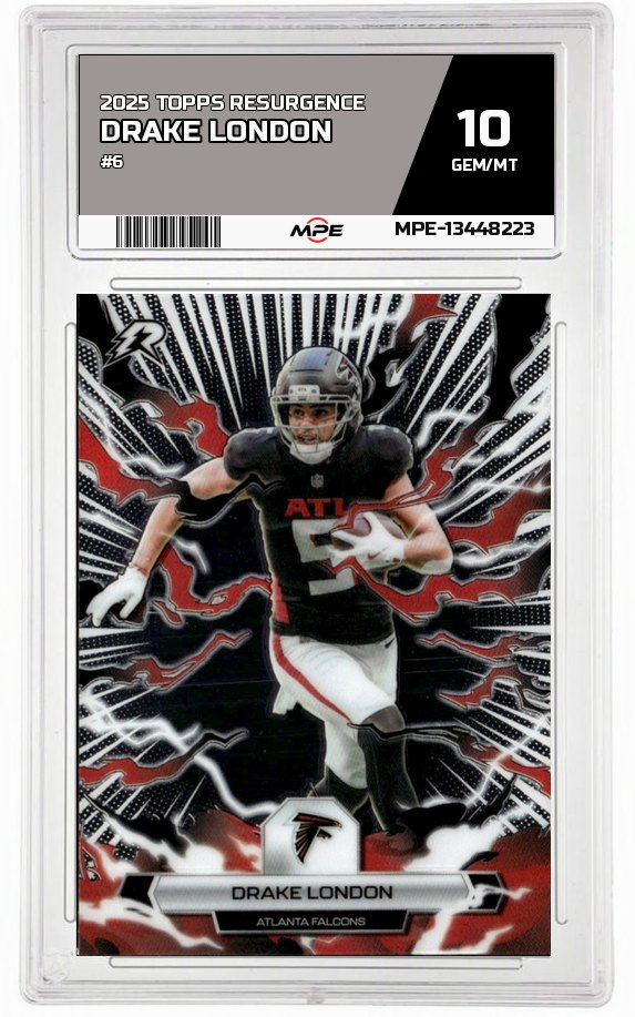 2025 TOPPS RESURGENCE #6 DRAKE LONDON MPE 10 GEM/MT — graded card auctioned from the MPE vault