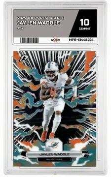 2025 TOPPS RESURGENCE #62 JAYLEN WADDLE MPE 10 GEM/MT — graded card up for auction