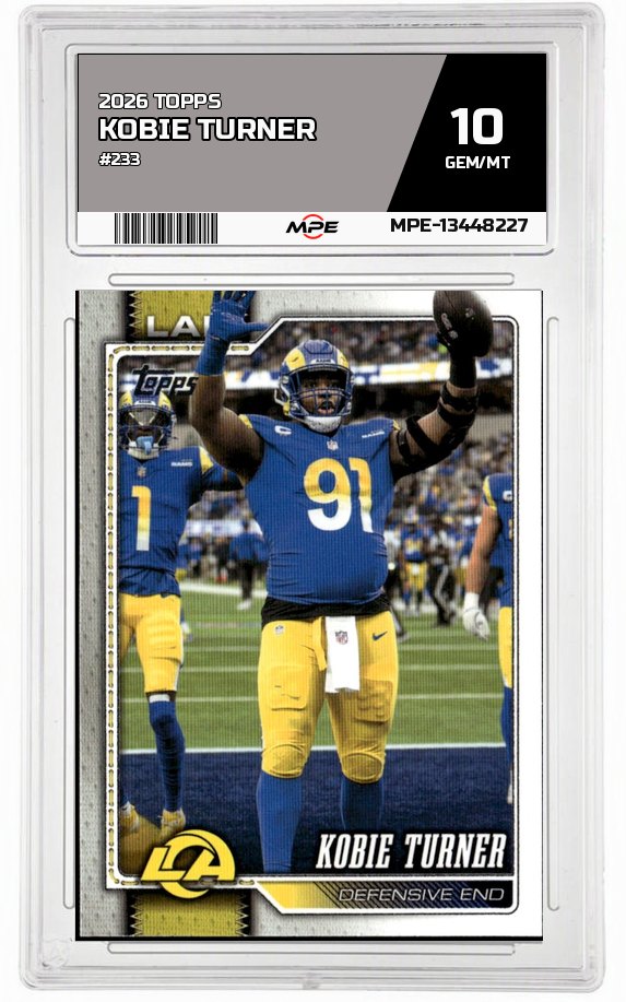 2026 TOPPS #233 KOBIE TURNER MPE 10 GEM/MT — graded card auctioned from the MPE vault