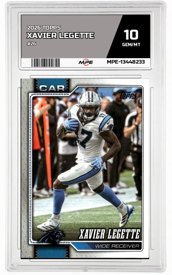 2026 TOPPS #26 XAVIER LEGETTE MPE 10 GEM/MT — graded card auctioned from the MPE vault