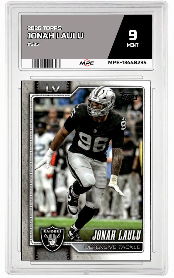 2026 TOPPS #235 JONAH LAULU MPE 9 MINT — graded card auctioned from the MPE vault