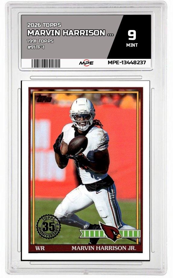2026 TOPPS 1991 TOPPS #91TF-1 MARVIN HARRISON JR. MPE 9 MINT — graded card auctioned from the MPE vault