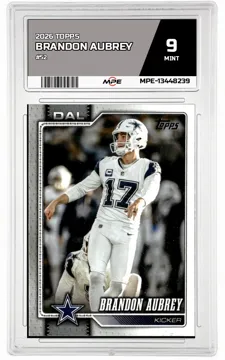 2026 TOPPS #52 BRANDON AUBREY MPE 9 MINT — graded card up for auction