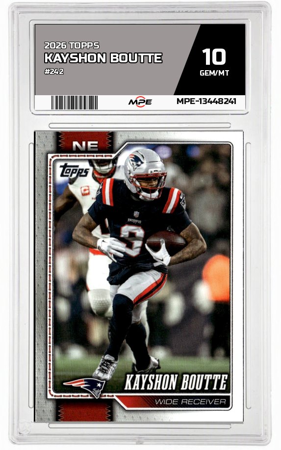 2026 TOPPS #242 KAYSHON BOUTTE MPE 10 GEM/MT — graded card auctioned from the MPE vault