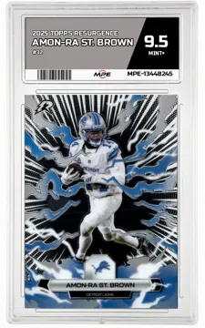 2025 TOPPS RESURGENCE #32 AMON-RA ST. BROWN MPE 9.5 MINT+ — graded card up for auction