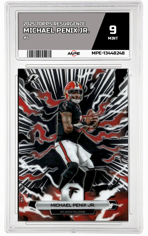 2025 TOPPS RESURGENCE #4 MICHAEL PENIX JR. MPE 9 MINT — graded card auctioned from the MPE vault
