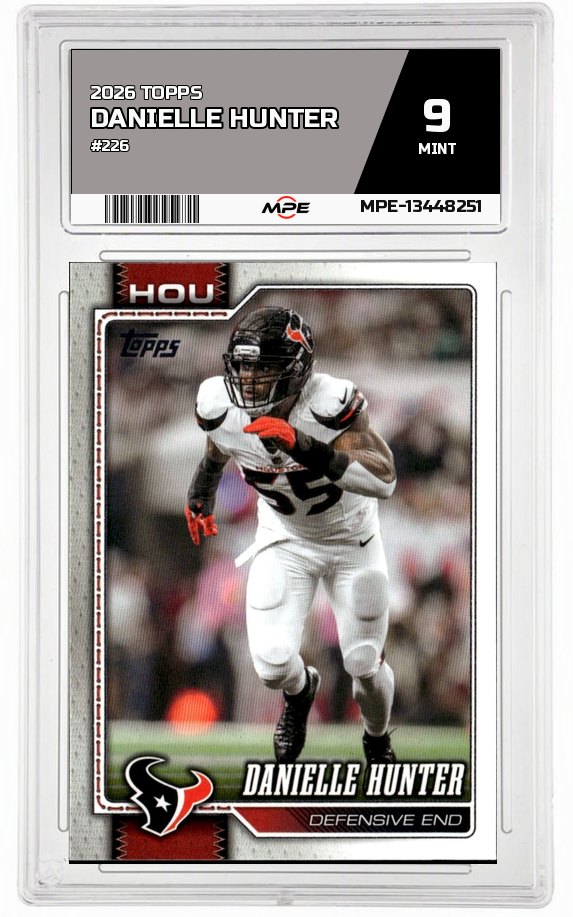 2026 TOPPS #226 DANIELLE HUNTER MPE 9 MINT — graded card auctioned from the MPE vault